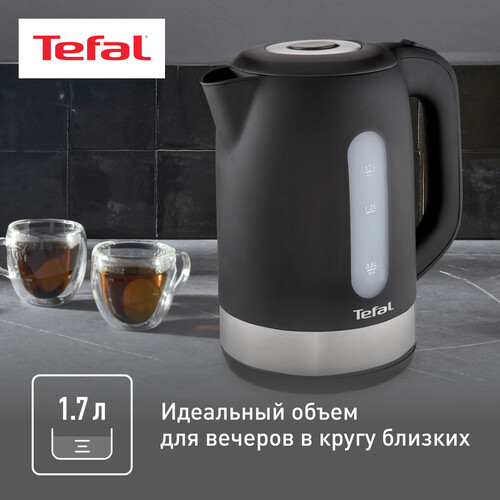 Купить Электрочайник Tefal Snow KO330830 черный  5604329. Характеристики, отзывы и цены в Донецке