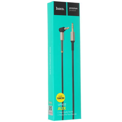 Купить Кабель   Hoco 3.5 mm jack - 3.5 mm jack черный  5452321. Характеристики, отзывы и цены в Донецке