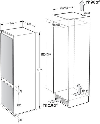 Купить Встраиваемый холодильник Gorenje NRKI4182P1  4700545. Характеристики, отзывы и цены в Донецке