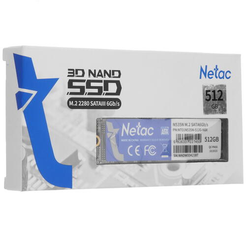Купить 512 ГБ M.2 SATA накопитель Netac N535N [NT01N535N-512G-N8X]  5360000. Характеристики, отзывы и цены в Донецке