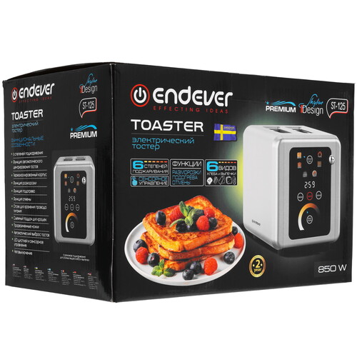 Купить Тостер Endever Skyline ST-125 серебристый  9190494. Характеристики, отзывы и цены в Донецке