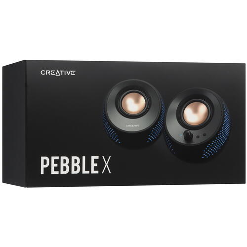 Купить Колонки Creative PEBBLE X черный  5454202. Характеристики, отзывы и цены в Донецке