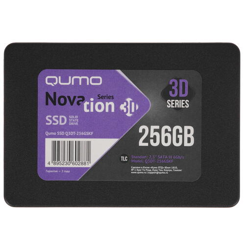 Купить 256 ГБ 2.5" SATA накопитель QUMO Novation [Q3DT-256GSKF]  4836095. Характеристики, отзывы и цены в Донецке