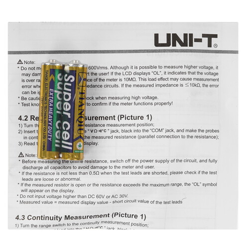 Купить Мультиметр UNI-T UT123  9133713. Характеристики, отзывы и цены в Донецке