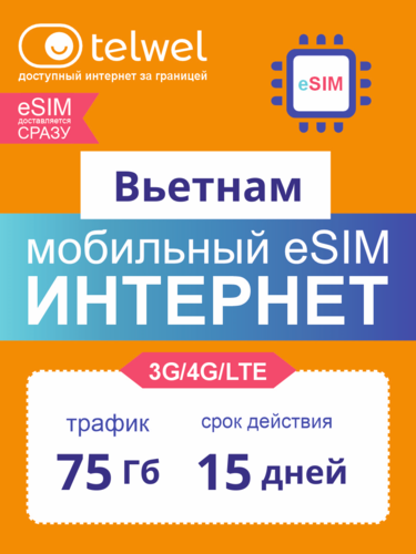 Купить карта оплаты Telwel Интернет и мессенджеры Вьетнам  5628045. Характеристики, отзывы и цены в Донецке
