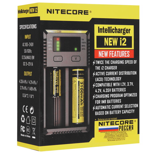 Купить Зарядное устройство NITECORE NEW i2  9170850. Характеристики, отзывы и цены в Донецке