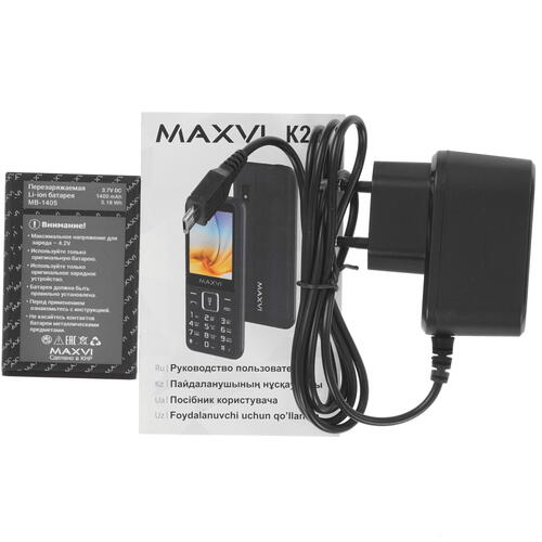 Купить Сотовый телефон Maxvi K21 черный  9922639. Характеристики, отзывы и цены в Донецке