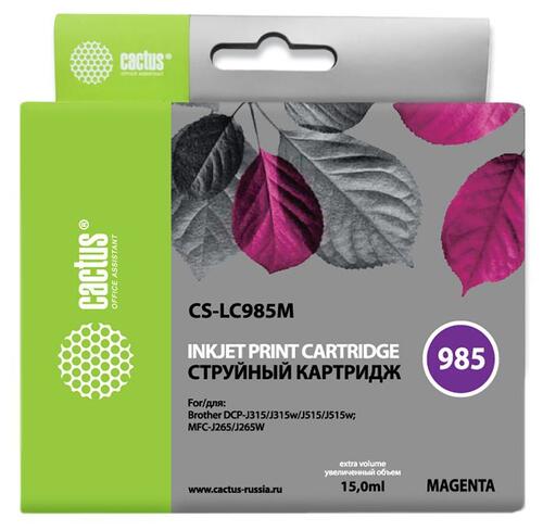 Купить Картридж Cactus CS-LC985M пурпурный  7974945. Характеристики, отзывы и цены в Донецке