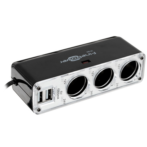 Купить Разветвитель автоприкуривателя FinePower FP-302  1009423. Характеристики, отзывы и цены в Донецке
