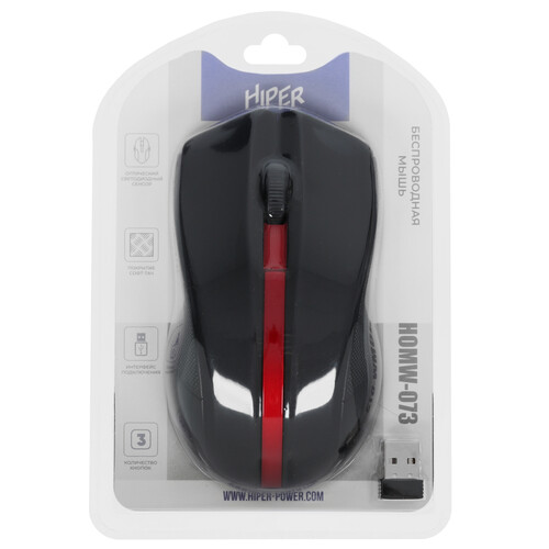 Купить Мышь беспроводная HIPER HOMW-07X-Red  5605931. Характеристики, отзывы и цены в Донецке