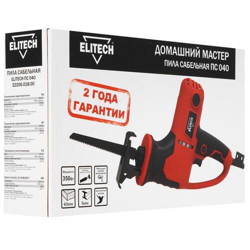 Купить Сабельная пила Elitech ПС 040  9079168. Характеристики, отзывы и цены в Донецке