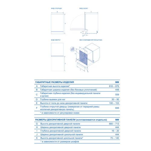 Купить Встраиваемая посудомоечная машина Haier HDWE10-593RU  9289219. Характеристики, отзывы и цены в Донецке