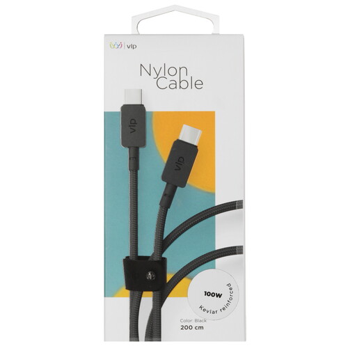 Купить Кабель круглый VLP USB Type-C - USB Type-C черный 2 м  5466287. Характеристики, отзывы и цены в Донецке