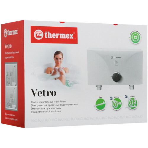 Купить Водонагреватель электрический Thermex Vetro 3500 shower  9083823. Характеристики, отзывы и цены в Донецке