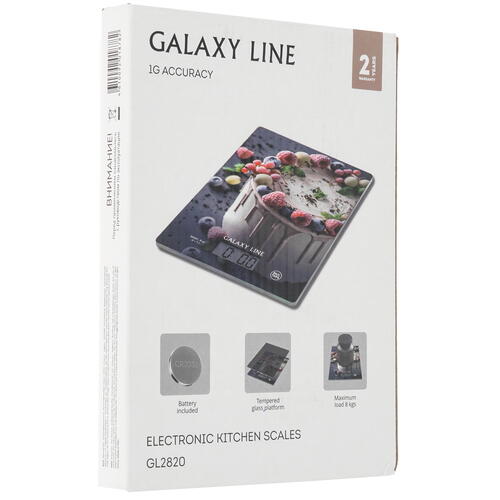 Купить Кухонные весы Galaxy LINE GL 2820 синий  9061367. Характеристики, отзывы и цены в Донецке
