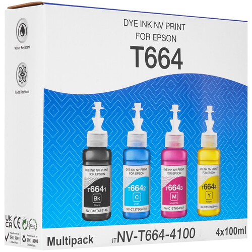 Купить Чернила  NV-Print T664 голубой, желтый, пурпурный, черный  9208105. Характеристики, отзывы и цены в Донецке