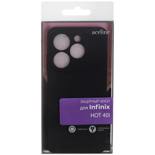 Купить Накладка  Aceline Fresh для Infinix HOT 40i черный  5436592. Характеристики, отзывы и цены в Донецке