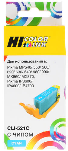Купить Картридж Hi-Black CLI-521C голубой  7940816. Характеристики, отзывы и цены в Донецке