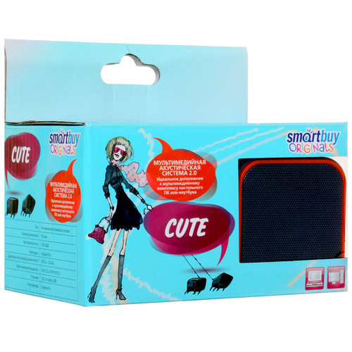 Купить Колонки Smartbuy CUTE черный  4723454. Характеристики, отзывы и цены в Донецке