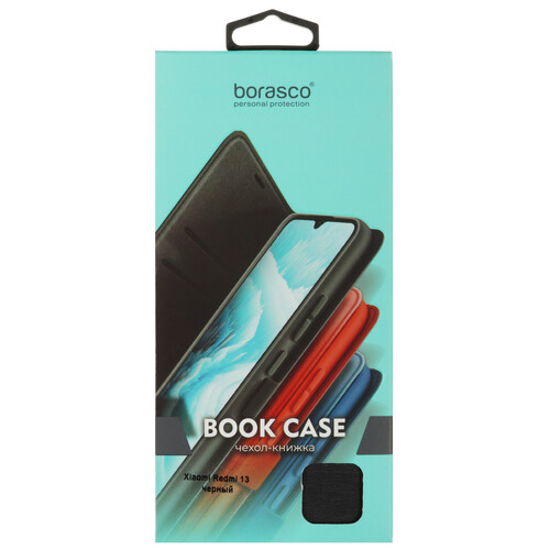 Купить Чехол-книжка  BoraSCO Book Case для POCO M6/ Xiaomi Redmi 13 черный  5470547. Характеристики, отзывы и цены в Донецке