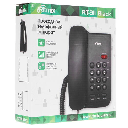 Купить Телефон проводной Ritmix RT-311  5089255. Характеристики, отзывы и цены в Донецке