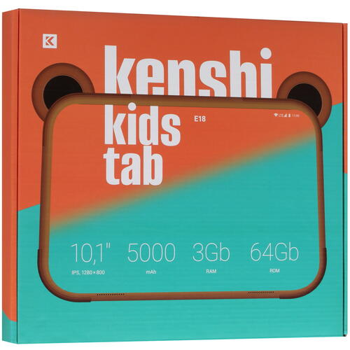 Купить 10.1" Планшет KENSHI Kids E18 LTE 64 ГБ коричневый  5404442. Характеристики, отзывы и цены в Донецке