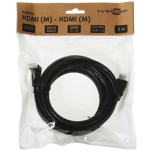 Купить Кабель  FinePower HDMI - HDMI, 5 м  5009150. Характеристики, отзывы и цены в Донецке