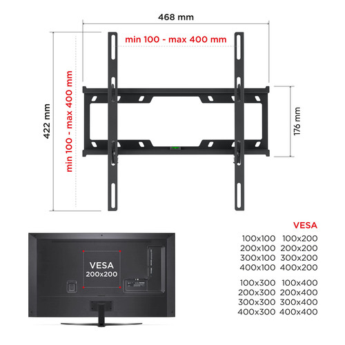 Купить Кронштейн для ТВ Holder LCD-Т4624 черный  4844726. Характеристики, отзывы и цены в Донецке