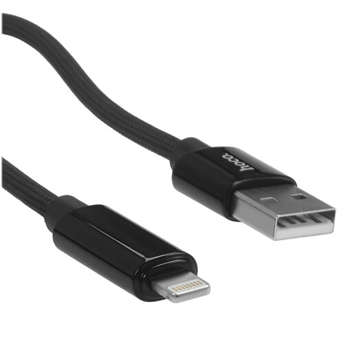 Купить Кабель круглый Hoco Lightning 8-pin - USB 2.0 Type-A черный 1.2 м  5635309. Характеристики, отзывы и цены в Донецке