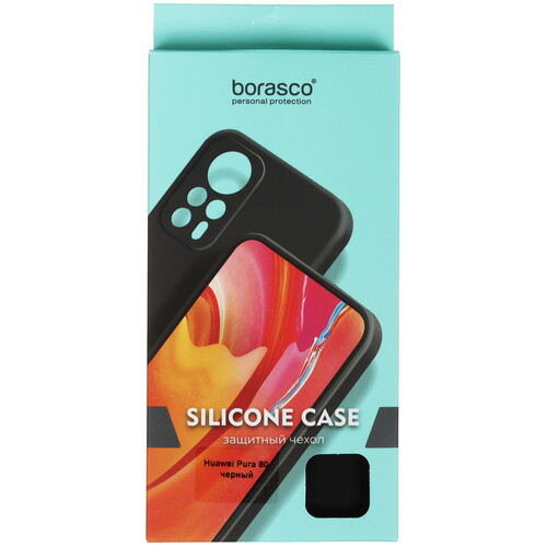 Купить Накладка  BoraSCO для HUAWEI Pura 80 черный  5637195. Характеристики, отзывы и цены в Донецке