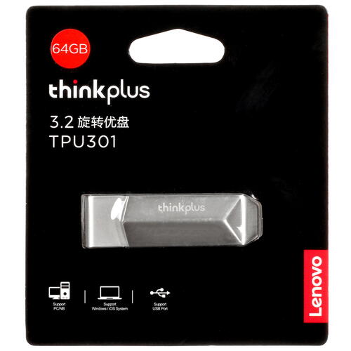Купить Память USB Flash 64 ГБ Lenovo ThinkPlus Spin Drive [36005619]  5416002. Характеристики, отзывы и цены в Донецке