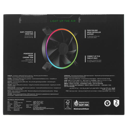 Купить Вентилятор Razer Kunai 140MM aRGB LED PWM  5041291. Характеристики, отзывы и цены в Донецке