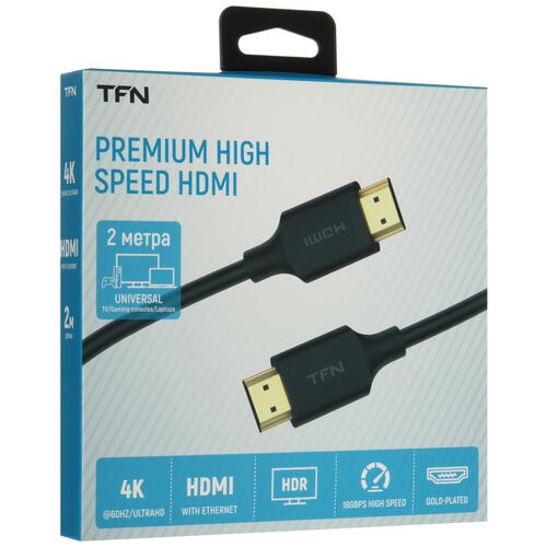 Купить Кабель  TFN HDMI - HDMI, 2 м  5465814. Характеристики, отзывы и цены в Донецке