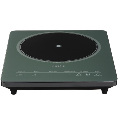 Купить Плита компактная электрическая Reoka RKEP-I2011 зеленый  9142709. Характеристики, отзывы и цены в Донецке