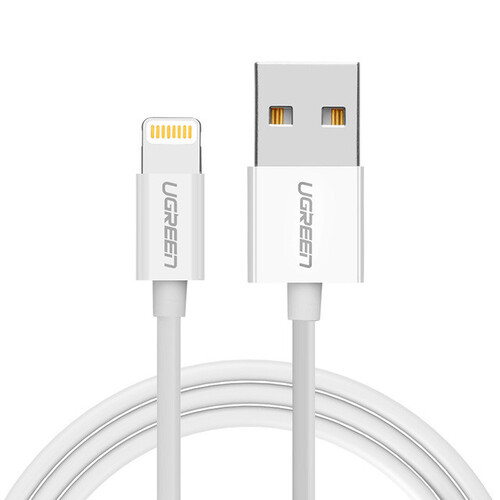 Купить Кабель круглый Ugreen Lightning 8-pin MFI - USB 2.0 Type-A белый 2 м  5320287. Характеристики, отзывы и цены в Донецке