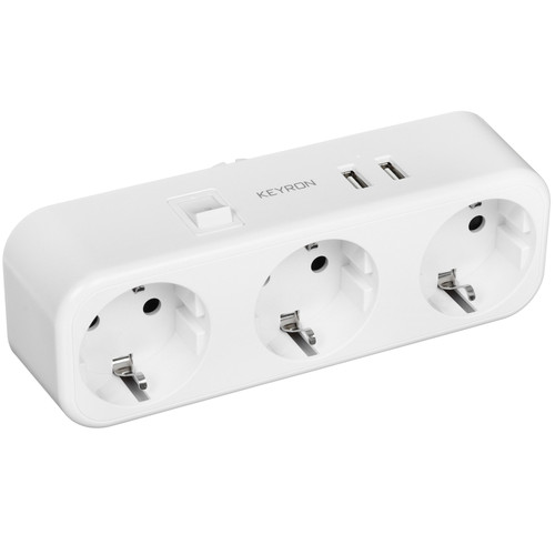 Купить Разветвитель Keyron TSE3U белый  5452042. Характеристики, отзывы и цены в Донецке