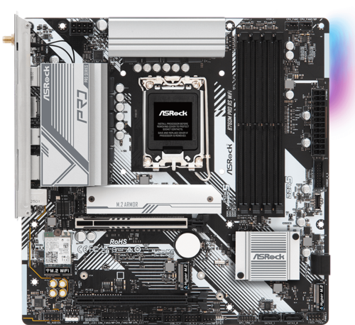 Купить Материнская плата ASRock B760M Pro RS WiFi  5637085. Характеристики, отзывы и цены в Донецке