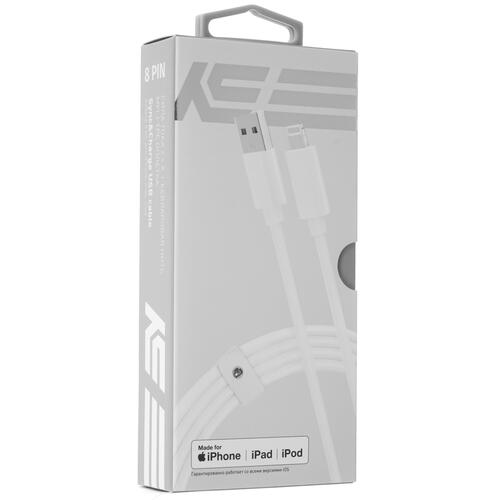 Купить Кабель круглый KEYRON Lightning 8-pin MFI - USB 2.0 Type-A белый 1.5 м  4823521. Характеристики, отзывы и цены в Донецке