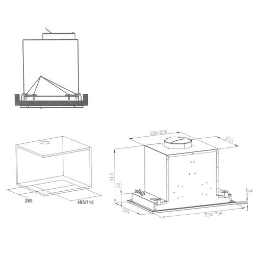 Купить Вытяжка полновстраиваемая KRONA SELINA 600 PRM INOX 3P серебристый  9904524. Характеристики, отзывы и цены в Донецке