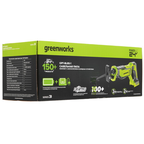Купить Сабельная пила Greenworks GPT-BLRS-1  9305451. Характеристики, отзывы и цены в Донецке