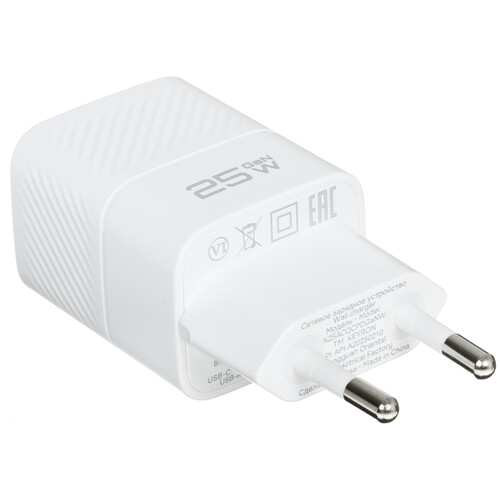 Купить Сетевое зарядное устройство KEYRON K25ACQCPDGaNW белый  9226659. Характеристики, отзывы и цены в Донецке
