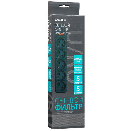 Купить Сетевой фильтр DEXP Standart 550B черный  5418216. Характеристики, отзывы и цены в Донецке