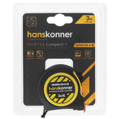 Купить Рулетка Hanskonner HK2010-03-3-16  8157051. Характеристики, отзывы и цены в Донецке