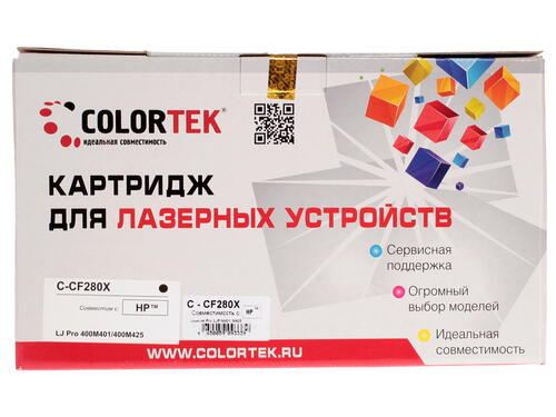 Купить Картридж лазерный Colortek CF280X черный  1076229. Характеристики, отзывы и цены в Донецке
