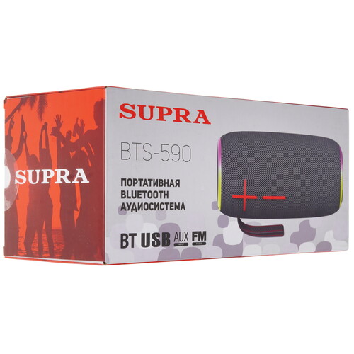 Купить Портативная колонка SUPRA BTS-590, черный  9230956. Характеристики, отзывы и цены в Донецке