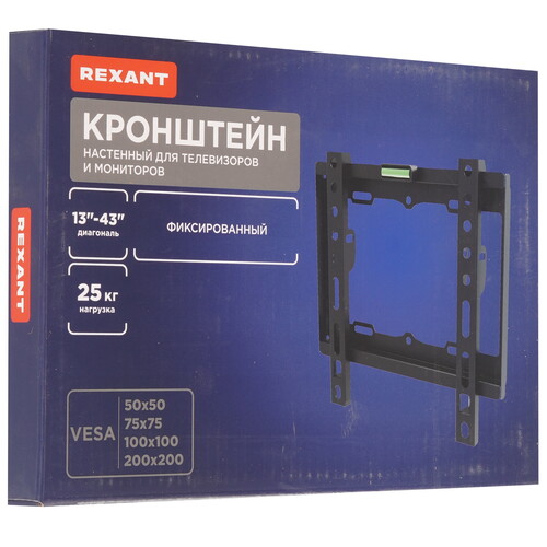 Купить Кронштейн для ТВ Rexant 38-0310 черный  9313536. Характеристики, отзывы и цены в Донецке