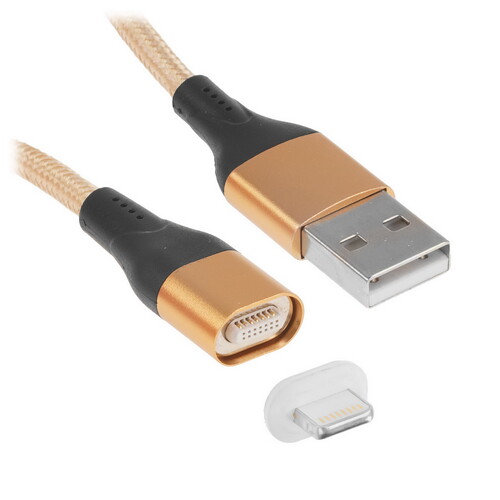 Купить Кабель круглый JETACCESS Lightning 8-pin - USB 2.0 Type-A золотистый 2 м  5617838. Характеристики, отзывы и цены в Донецке