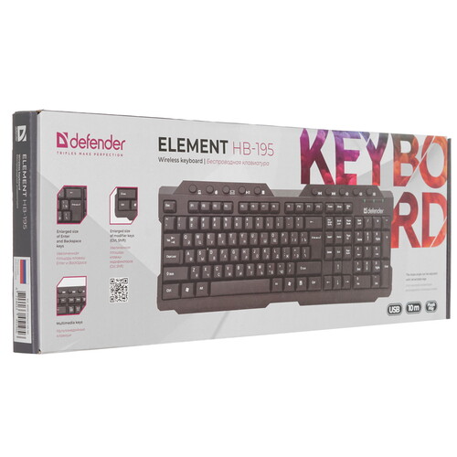 Купить Клавиатура  беспроводная Defender Element HB-195  8161265. Характеристики, отзывы и цены в Донецке
