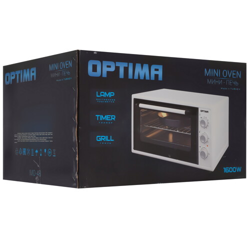 Купить Мини-печь OPTIMA MO-48BLF черный  9269536. Характеристики, отзывы и цены в Донецке