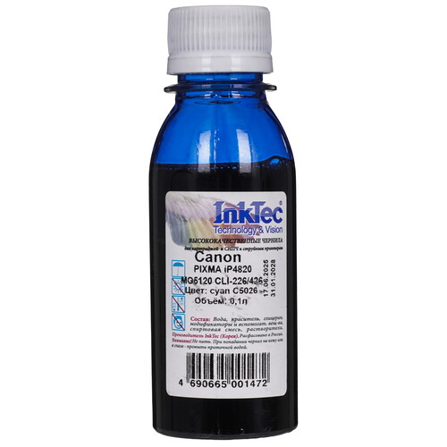 Купить Чернила  InkTec C5026 голубой  5602122. Характеристики, отзывы и цены в Донецке